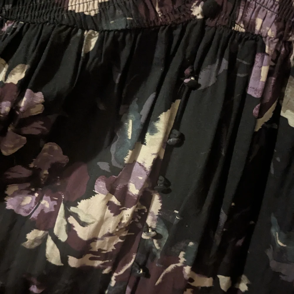 Torrid Black and Purple Floral Midi Dress - Picture 4 of 4